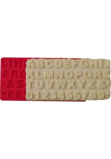 Cesil Alfabe Büyük Harf Rakam Silikon Kalıp