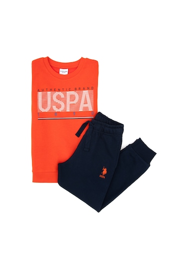 U.s. Polo Assn. Erkek Çocuk Nar Çiçeği Pijama Takım 50318567-vr039 Nar Cıcegı