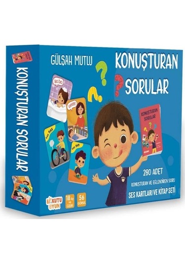 Konuşturan Sorular - Ses Kartları ve Kitap Seti - Gülşah Mutlu - Bi Kutu Oyun Yayınevi