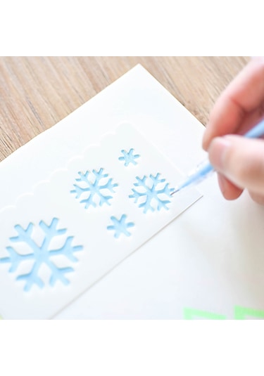 Aubyhe Çocuklar İçin Çizim Åÿablonu Seti - 8 Adet Pp Malzeme, 16 Farklı Desen Bitki, Hayvan, Gã¼naydä N/ã Ä Ktä , Parti Vb. , 18.3x5.5 Cm Uzun Åžekilli Åžablonlar