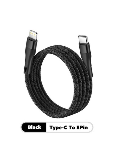 Siyah Vaorlo Manyetik Organize Şarj Kablosu 66w Süper Şarj Veri Kablosu Usb'de Type-c Cc Type-c'ye Type-c/lightning Kablo 56576868