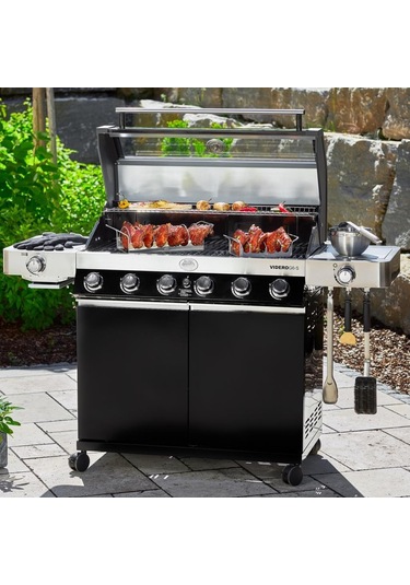 Rösle Videro G6-S Vario Siyah Gazlı Barbekü  İstasyonu Gri - Siyah