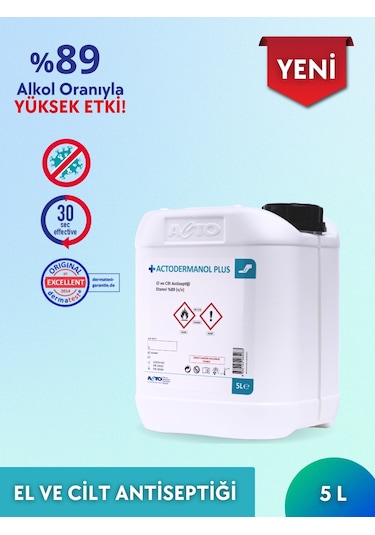 Acto Actodermanol Plus 5 Litre El Ve Cilt Antiseptiği %89 V/v Eta