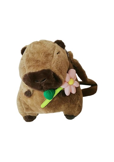 Suntek Doğum Günü Hediyesi Kız Erkek Peluş Kapibara Sırt Stil C