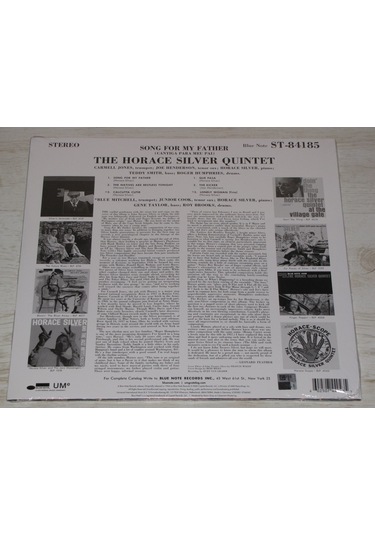 Horace Sılver - Song For My Father - 33 LP Albüm ! Ambalajlı