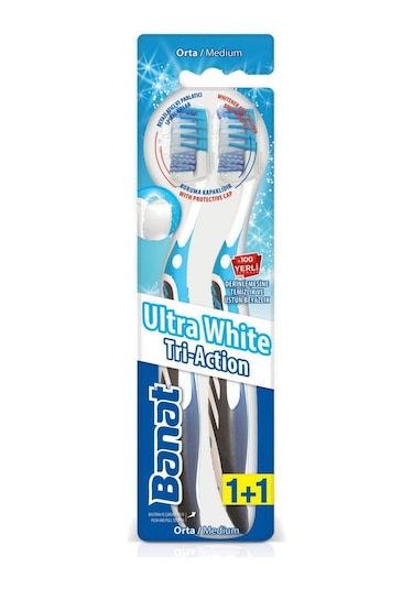 Banat Ultra White Beyazlatıcı Diş Fırçası 2'li