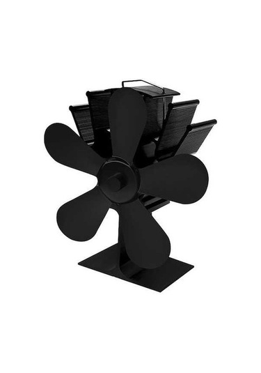 Pazly 5 Isı Çalışan Odun Sobası Fanı Ahşap Kütük Brülör Şömine Dostu Yedek Fan