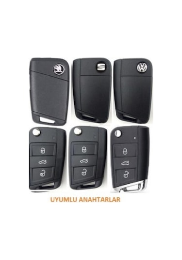 Seat Leon FR İbiza Arona Tarraco Uyumlu Nano Anahtar Koruma Kılıfı Siyah Gold