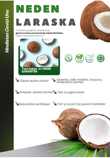 Glutensiz Hindistan Cevizi Unu 500g- Coconut Flour