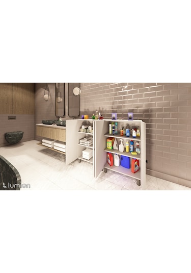 Olimpos Çok Amaçlı Mutfak Banyo Ayakkabılık Dolabı 137 Cm Çok Renkli