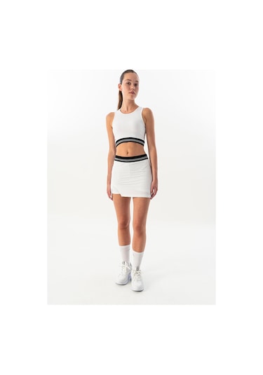 Maraton Slimfit Kadın Beyaz- Etek Beyaz-