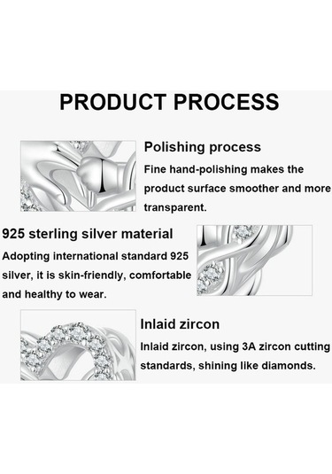 Fastbuy S925 Ayar Gümüş Sonsuzluk Sembolü Aşk Boncuk Bilezik Kalp Şeklinde Çok Renkli Scc2826 Çok Renkli