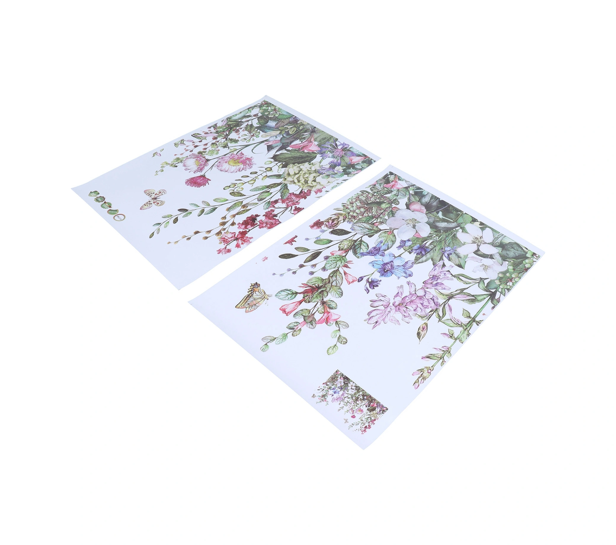 Geeroyoo Bitkisel Desenli Otomatik Yapışkan Duvar Sticker, Canlı Renkler, Pvc Malzeme, Ev Dekorasyonu İçin, Kolay Kurulum, 50x35cm Boyutunda, Paket İçerisinde 2 Adet Ve Sarıçık Çubuğu Dahildir Diğer