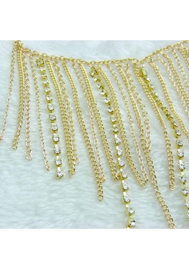 Homyl Zincir Ayak Bileği Halhal Plaj Takısı Yapay Elmas 5361701 Çok Renkli