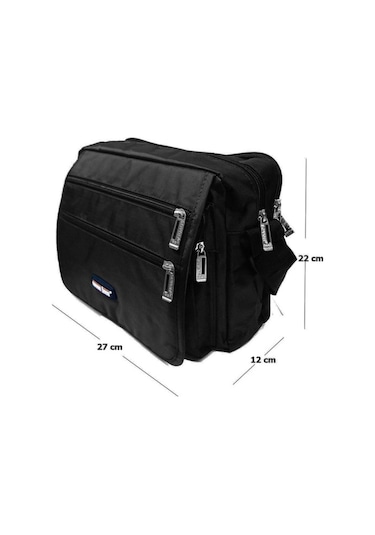 Ççs Seventeen 22 X 27 Cm Büyük Çapraz Askılı Postacı Çantası Siyah