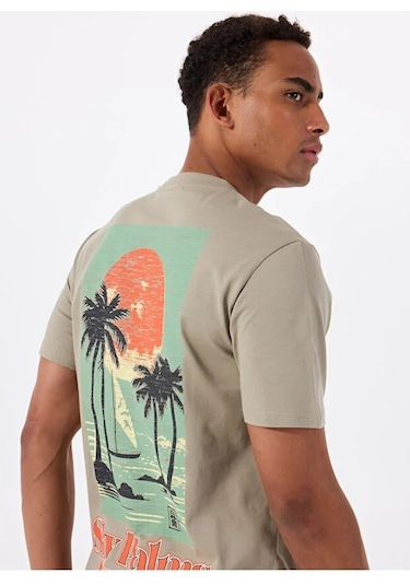 Onsfaruk Reg Ss Tee Cs Erkek Laurel Oak T-shirt - 22035585