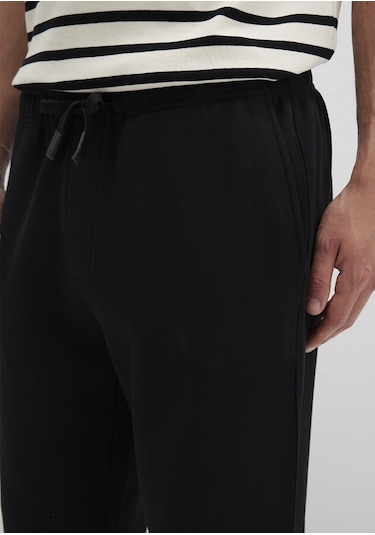 Mavi - Siyah Örme Pantolon 0010521-900 Siyah