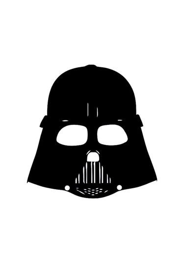 Star Wars Folyo Sticker 200cm Uzunluk Siyah