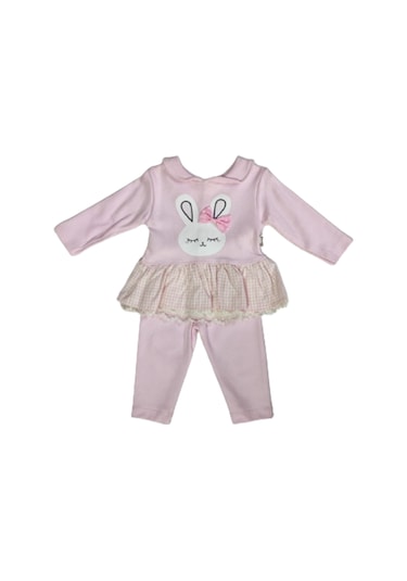 pembe alt üst takım tavşanlı no 7 Açık Pembe