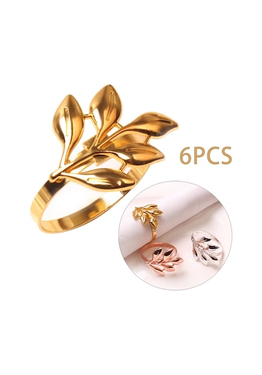 Homyl Narin Peçetelik Peçete Halkaları Parti Süs Için Altın Altın