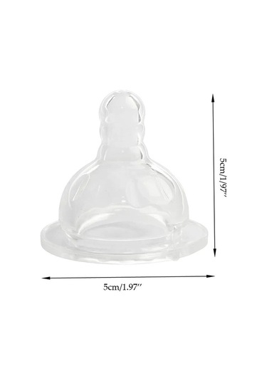 Bosphorusboutique Yumuşak Takım Silikon Sıcak Nipelleri Geniş Emzikler Boyunlu Biberon Bebek Bebek Akış 1pc Et