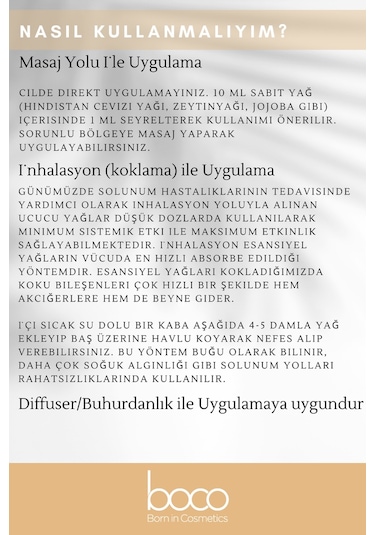 Boco Born In Cosmetics %100 Saf Portakal Uçucu Yağı 10 ML
