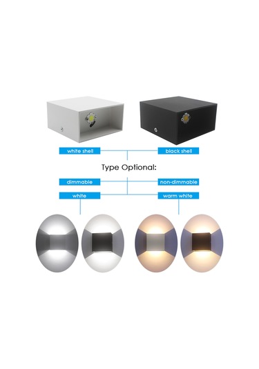 Youmex Led Duvar Lambası - Beyaz, 6w Beyaz Işık, Parlaklık Ayarlı - Oturma Odası, Yatak Odası, Koridor Için Beyaz