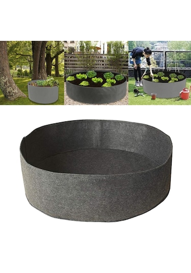 Homyl Kumaş Yükseltilmiş Yatak Bahçe Ekici Sebze Gri 60x20cm Gri 60x20cm Gri