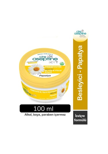 Cire Aseptine Soft Papatya Özlü Besleyici Prebiyotikli Krem 100 Ml