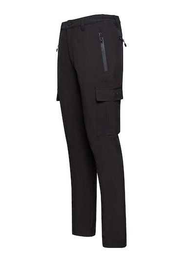 2as Barunas Erkek İnce Softshell Kargo Pantolon Siyah
