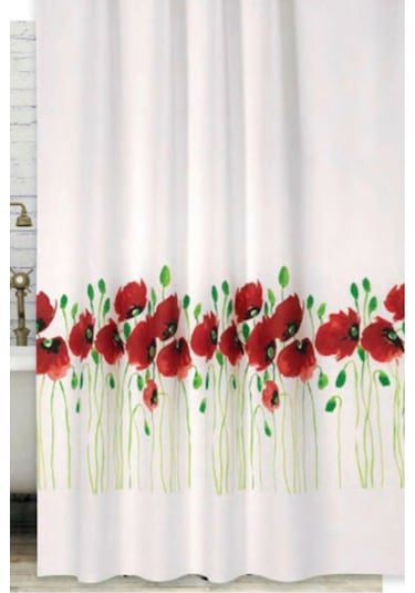 Tropik Banyo Duş Perdesi 7081 Model Çift Kanat 2X110X200Cm Çok Renkli