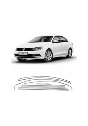 Vw Jetta Cam Çerçeve Çıtası Nikelajı Komple 2011-2020 Arası