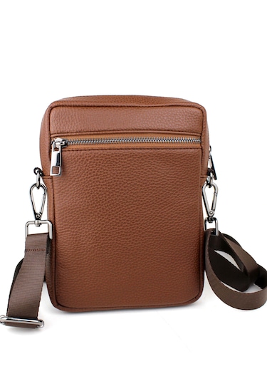 Erkek Taba Askılı Postacı Çanta Omuz Çantası Taba