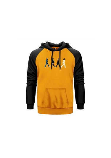 The Beatles Abbey Road Cartoon Sarı Renk Reglan Kol Sweatshirt Sarı