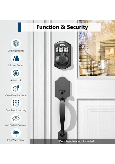 Teeho Te002 Parmak İzi Ve Şifreli Akıllı Kapı Kilidi