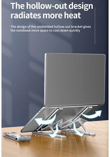 BN16 Metal Kasa Alüminyum Dizüstü Laptop Bilgisayar Standı Katlan