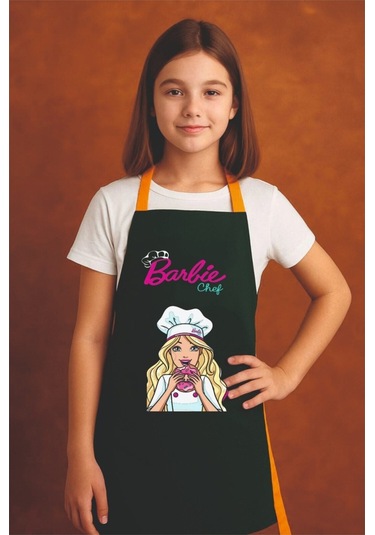 Çocuk Mutfak Önlüğü Etkinlik Önlüğü 4-12 Yaş Aktivite Önlüğü Siyah 2
