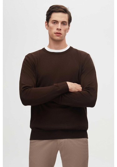 Ds Damat Regular Fit Kahverengi Tüylenme Yapmayan Bisiklet Yaka Pamuklu Triko Kazak 5hf06ort12004 201 Ds Damat Regular Fit Kahverengi Tüylenme Yapmayan Bisiklet Yaka Pamuklu Triko Kazak 5hf06ort12004 201