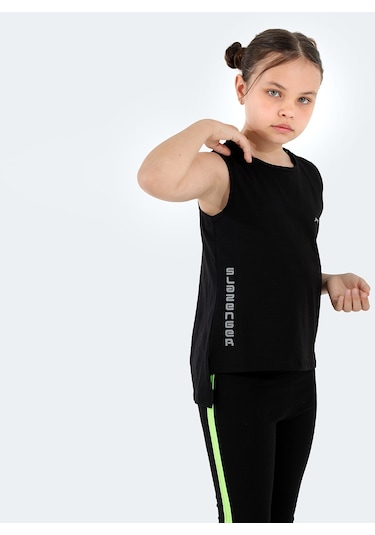 Slazenger  Dylan In Kız Çocuk Tişört Siyah