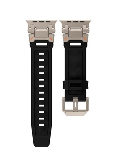 Novahub İos Watch Uyumlu Serisi 6 44mm Explorer Tpu Saat Bantı Titanyum Siyah, Kırmızı Renkli Modeliyle/i