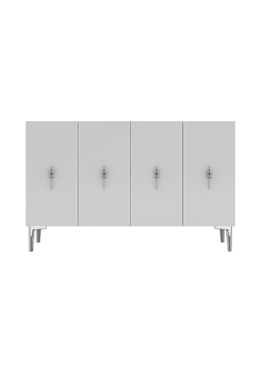Ka1217bs Salkım Konsol Ve Tv Sehpası Beyaz-silver 120cm