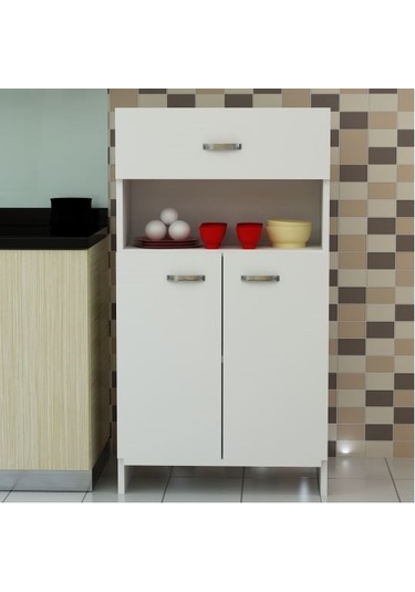 Çok Amaçlı Dolap Banyo Mutfak Kiler Hira Beyaz