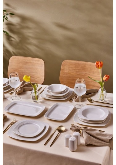 Karaca  Square Bone Salen 57 Parça Yemek Takımı