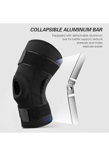 Wezone Dayanıklı Alüminyum Destekli Outdoor Spor Dizlik, Kaymayı Önleyici Ve Çarpma Koruyucu Siyah