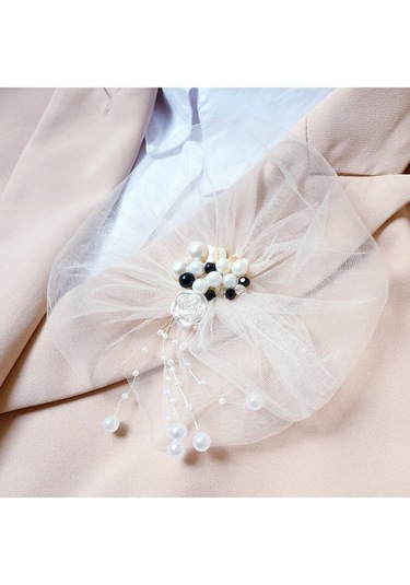 Lux Broş Taşlı Yaka Süsü,yaka Çiçeği,yaka Brosu,yaka Aksesuarı,kurdalesı 320 Beyaz
