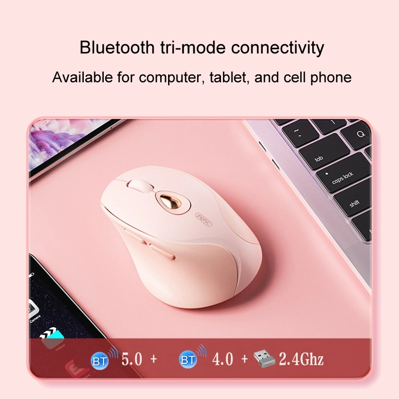Sones Inphic Dr801 2.4g+bluetooth 5.0/4.0 Kablosuz Fare Usb Üç Modlu Sessiz Şarj Edilebilir Kız Ofis Ev Oyun Faresi Diğer