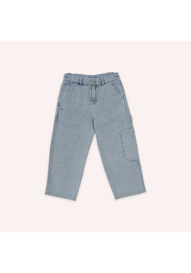Panço Erkek Çocuk Rahat Kesim Denim Pantolon Mavi