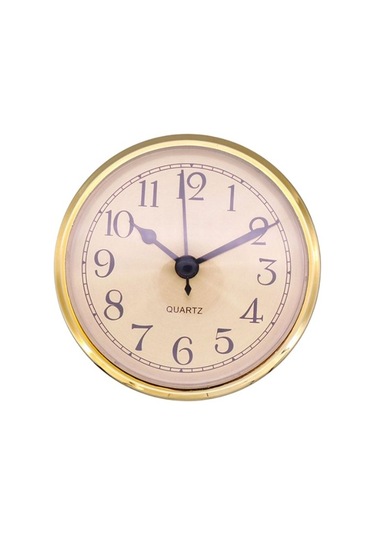 Goldenqian 3.54 "kuvars Saat Eklemek Kuvars Hareketi Pil Kumandalı Yuvarlak Saat Başı Altın 5x00g6 Renkli