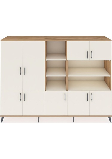 Hyperion Dolap 14 Raflı 9 Kapaklı 220x44x163 Çam-aytaşı Çam-aytaşı