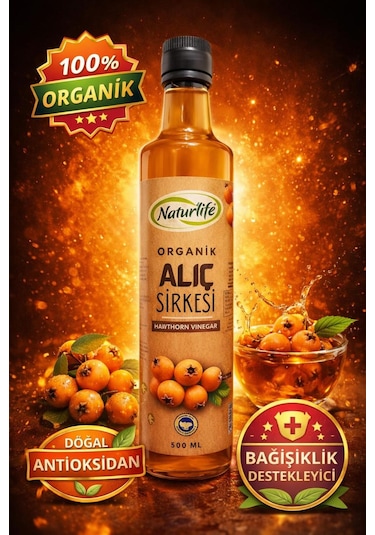 Organik Alıç Sirkesi 500 Ml Doğal Fermantasyon